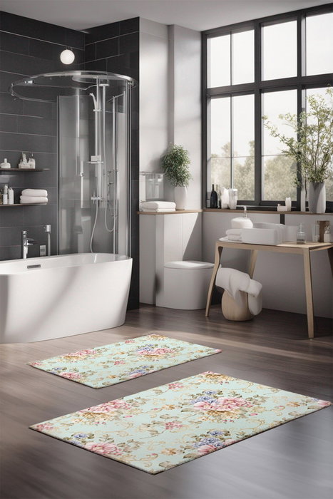 Mijölnir Juego de alfombrillas de baño CT-5254 de 2 piezas Multicolor Mijölnir Juego de alfombrillas de baño CT-5254 de 2 piezas Multicolor